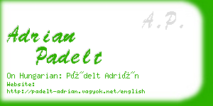 adrian padelt business card